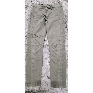 J. CREW Seamed Moto Cargo Pants Zip Ankle Core Slim‎ Skinny Leg Sz 26 Olive